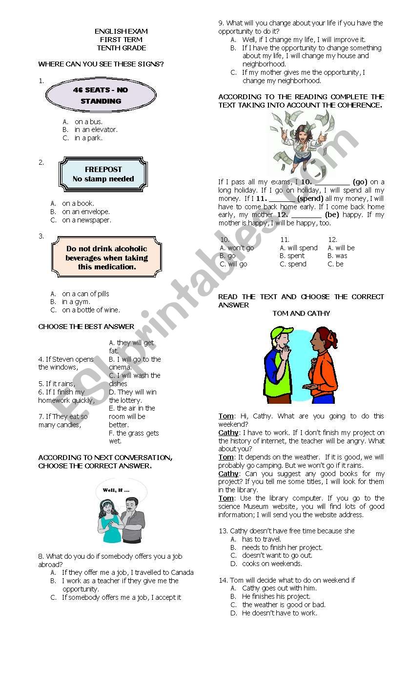 TEST worksheet