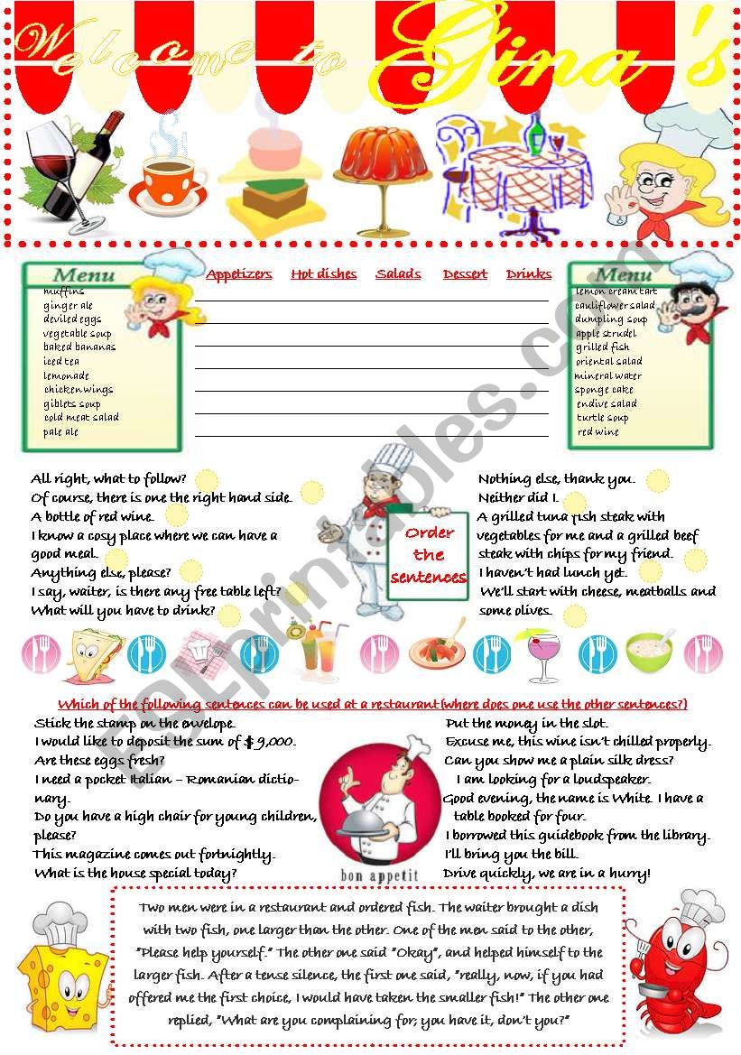 Welcome to GinaÂ´s worksheet