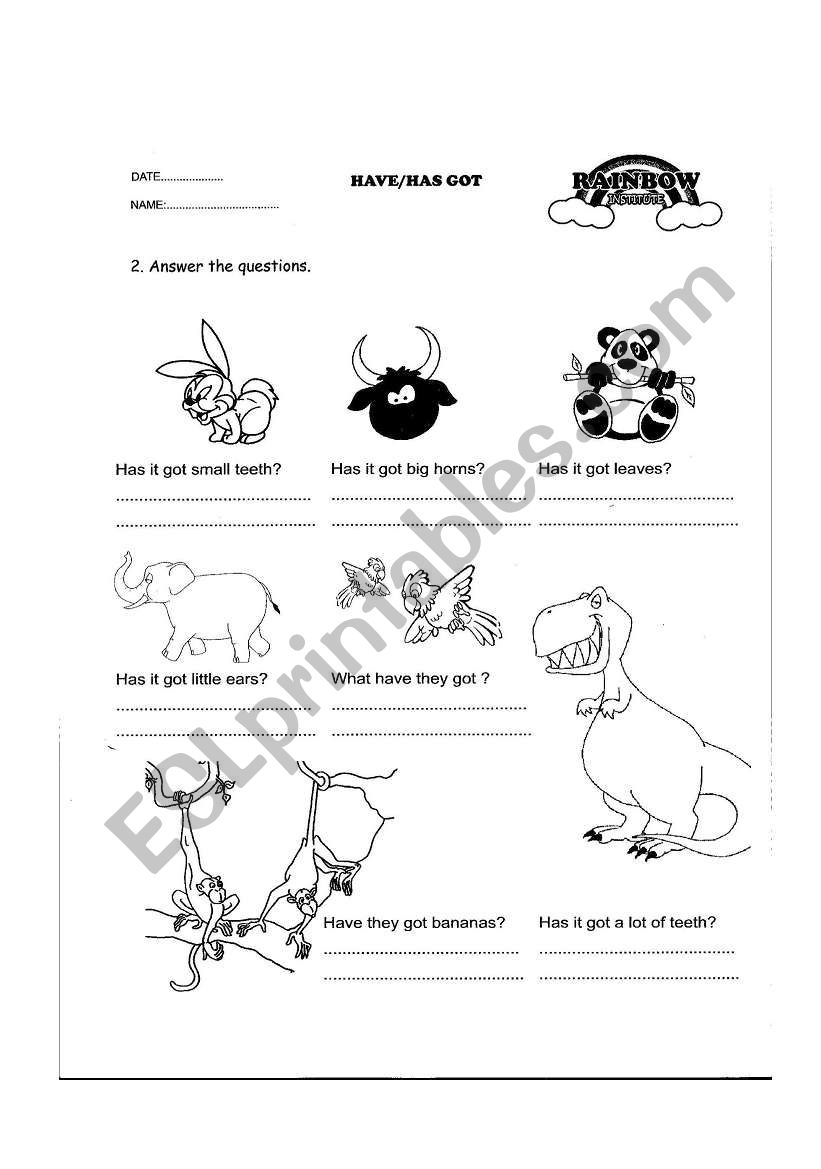 have got  questions worksheet