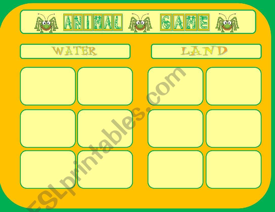 ANIMALS-boardgame 2/2 worksheet