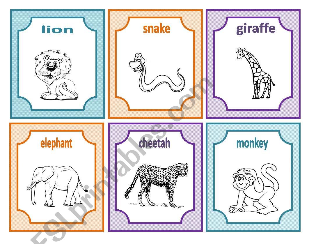 wild animals worksheet