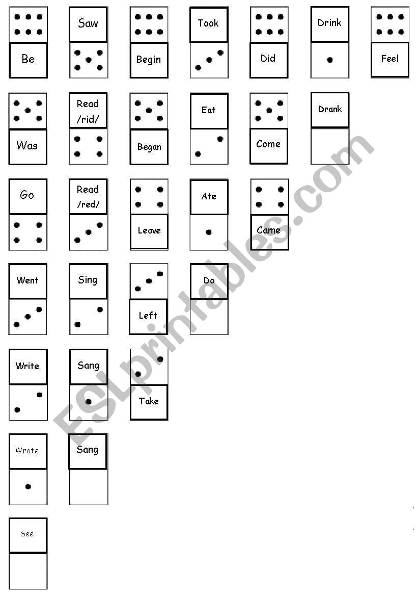 Past Domino_part 1 worksheet