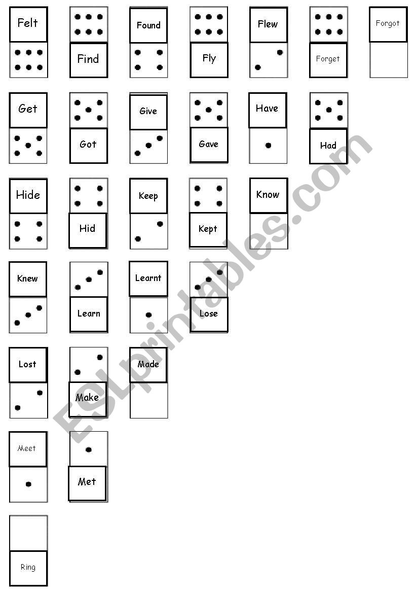 Past Domino_part 2 worksheet