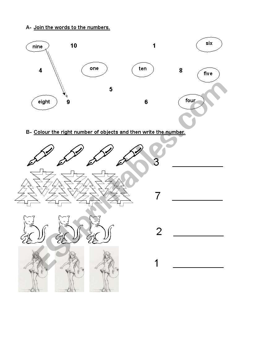 Numbers worksheet