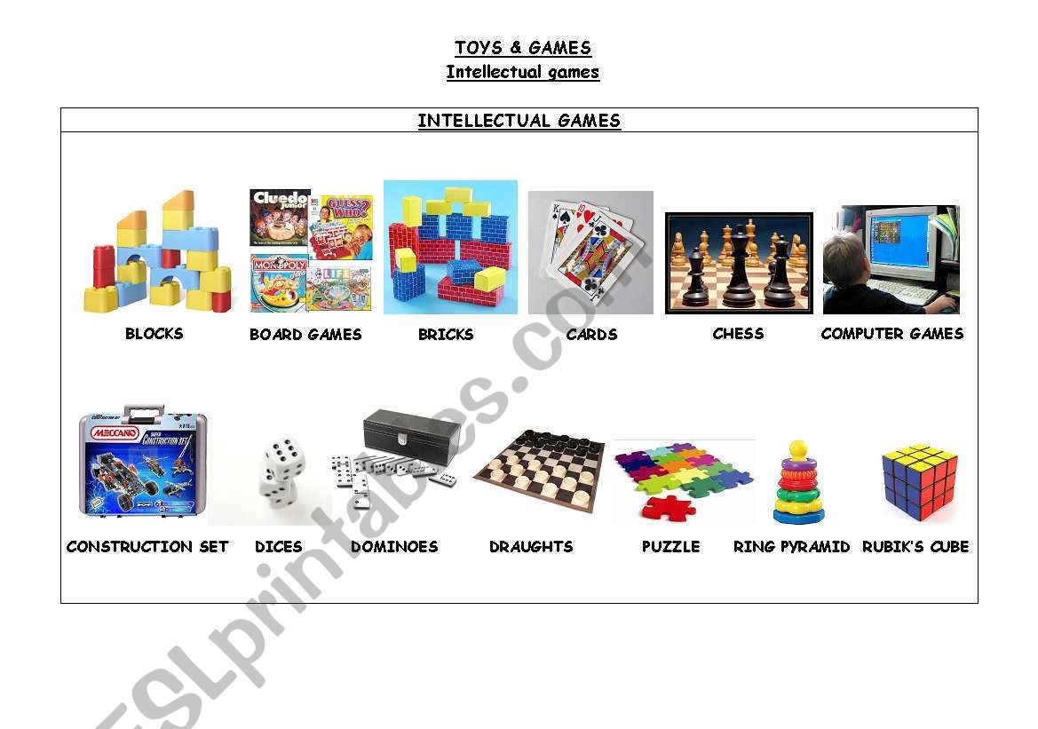 TOYS & GAMES. INTELLECTUAL GAMES