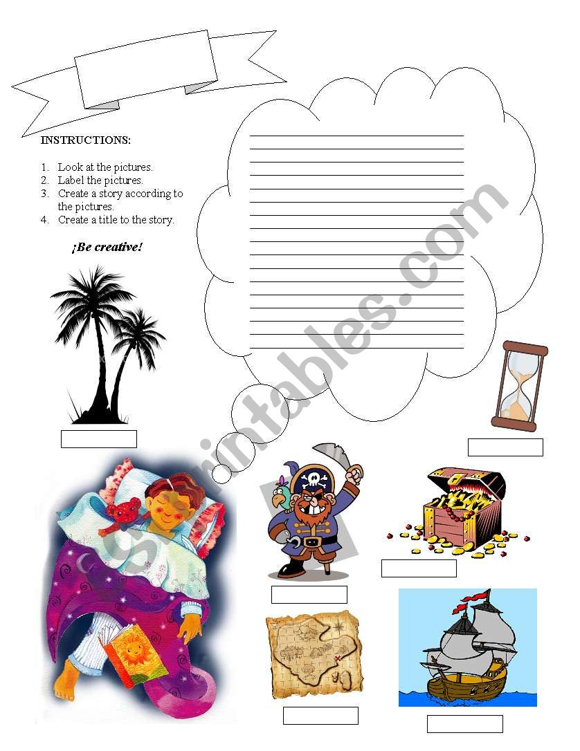 A pirate story worksheet