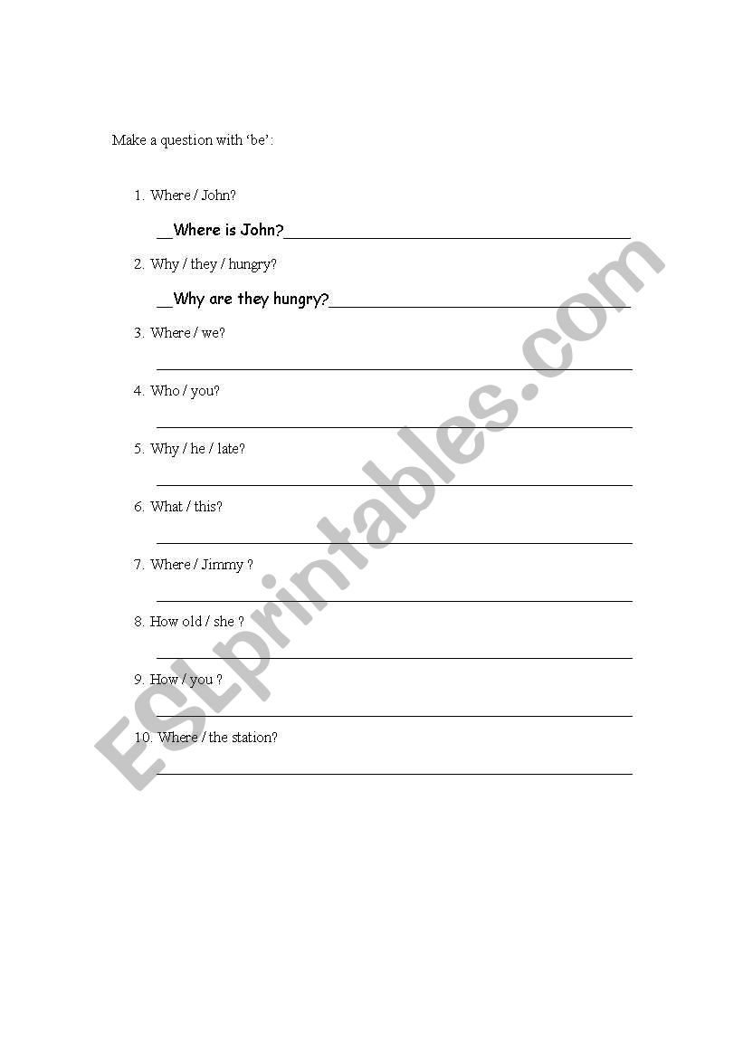Simple Present Form Exercise worksheet