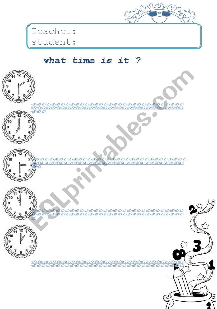 what time is it worksheet