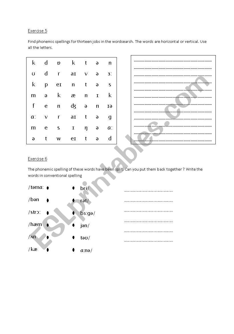 Phonemics and phonetics worksheet