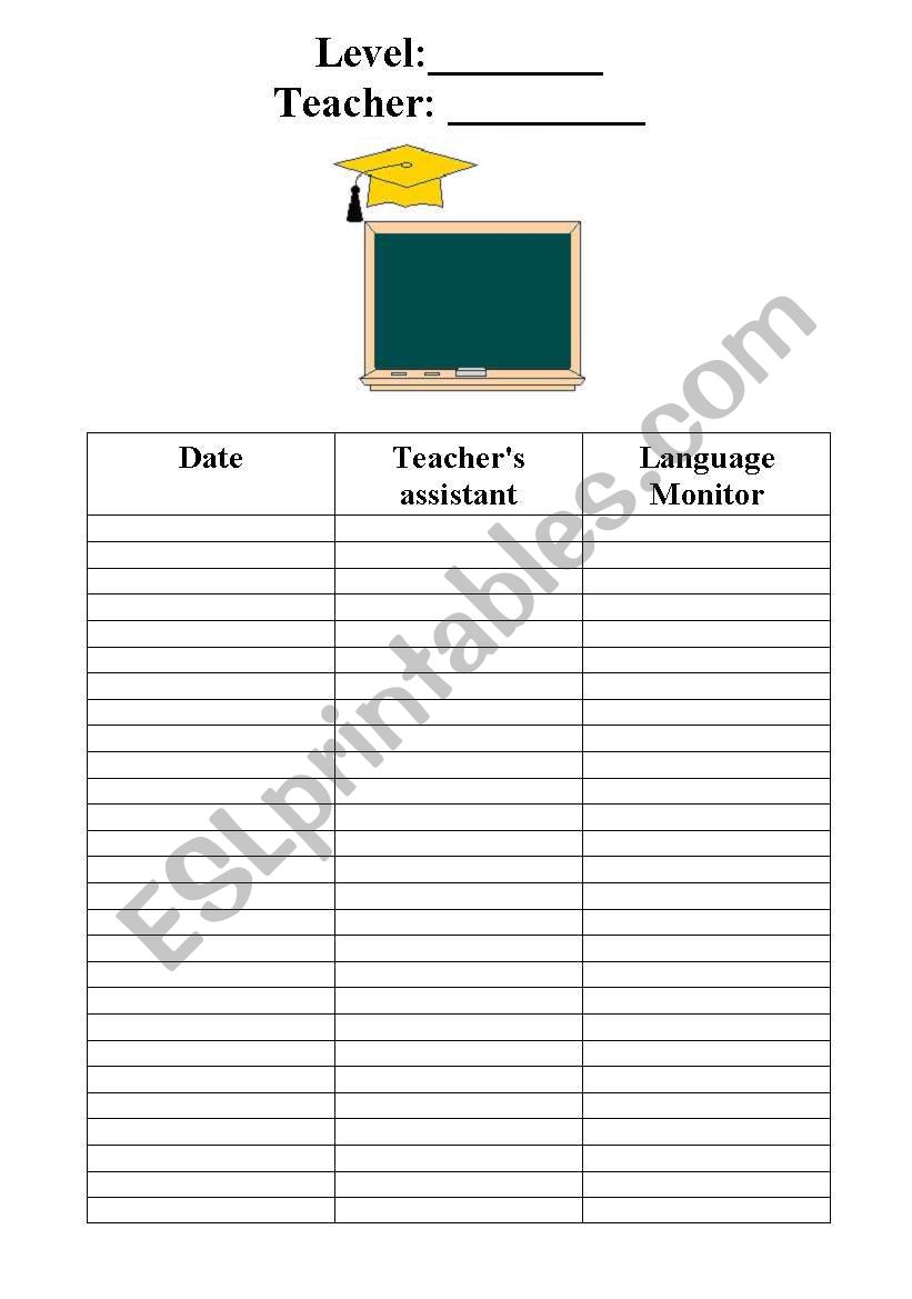 classroom management worksheet