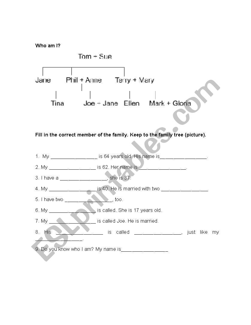 Family worksheet