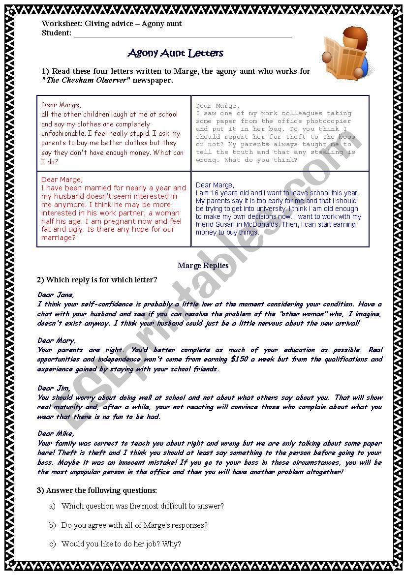 miss worksheet
