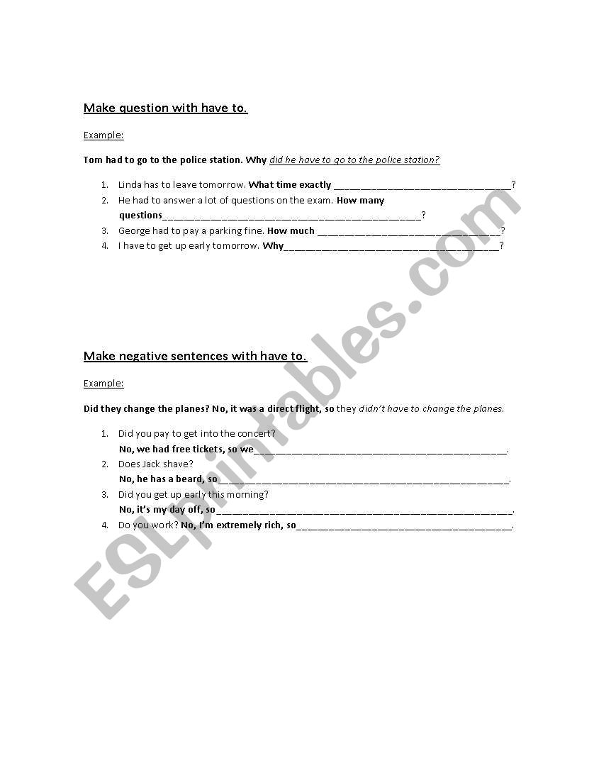 Have worksheet