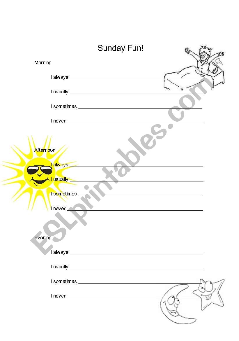 Sunday Fun worksheet