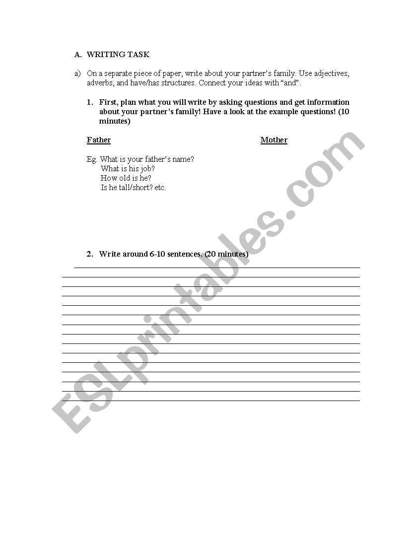 Adjectives/Adverbs/Have/Has worksheet