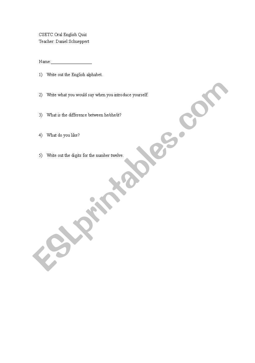 lady quiz worksheet