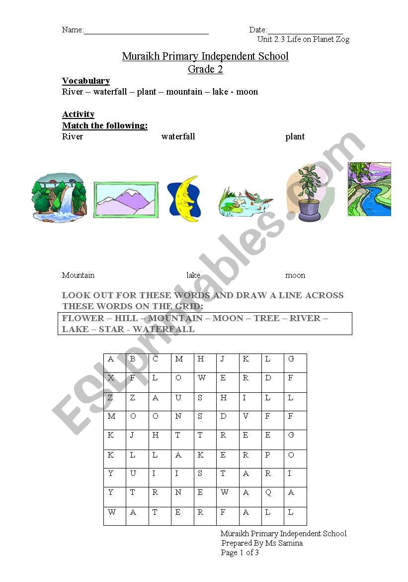 Match the pictures  worksheet