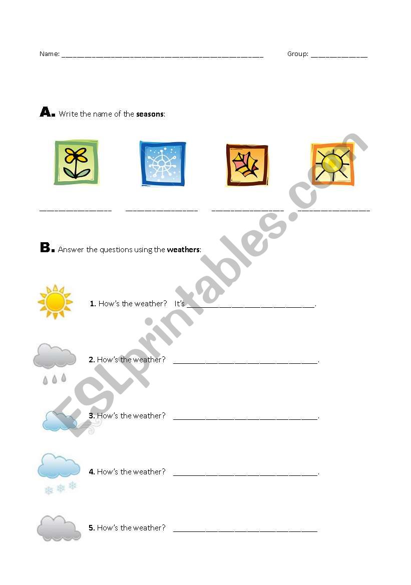 seasons, weather and temperature