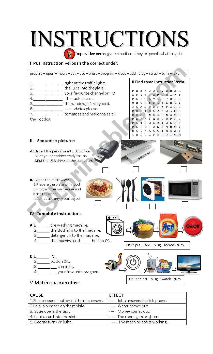  INSTRUCTIONS worksheet