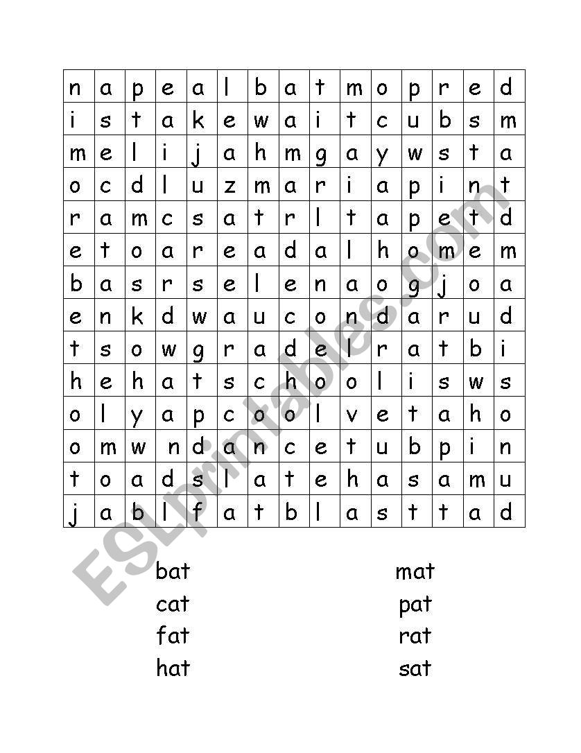 at family word search worksheet