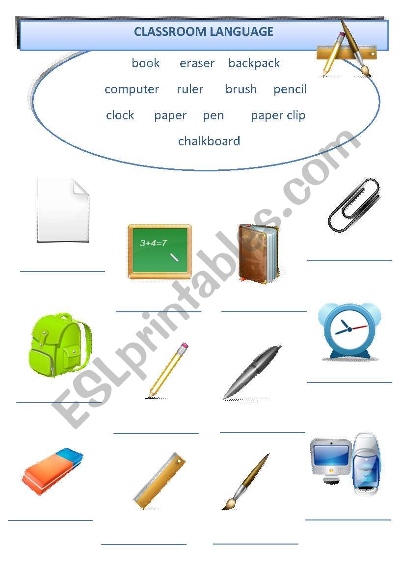 Classroom Language worksheet