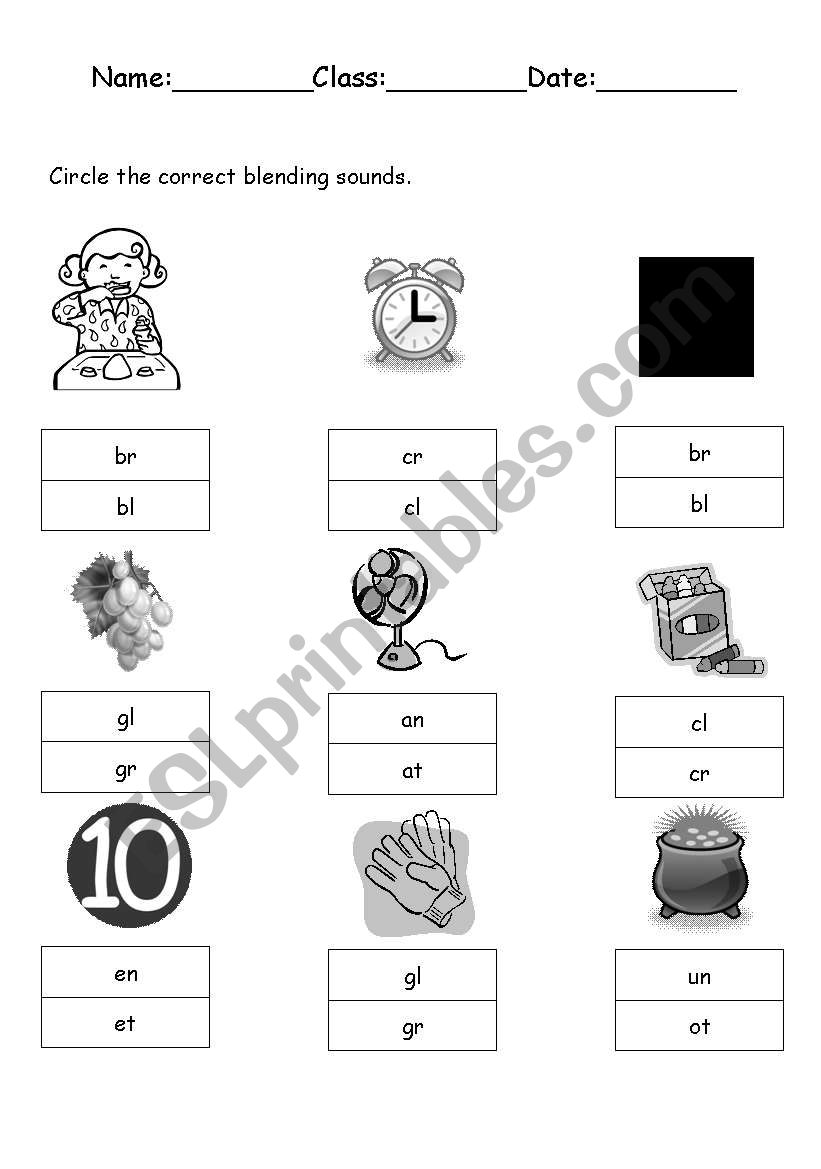 blending worksheet