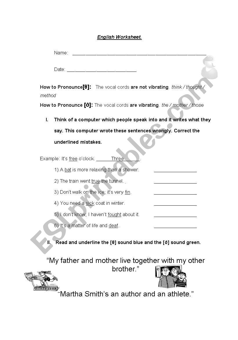 th sounds worksheet