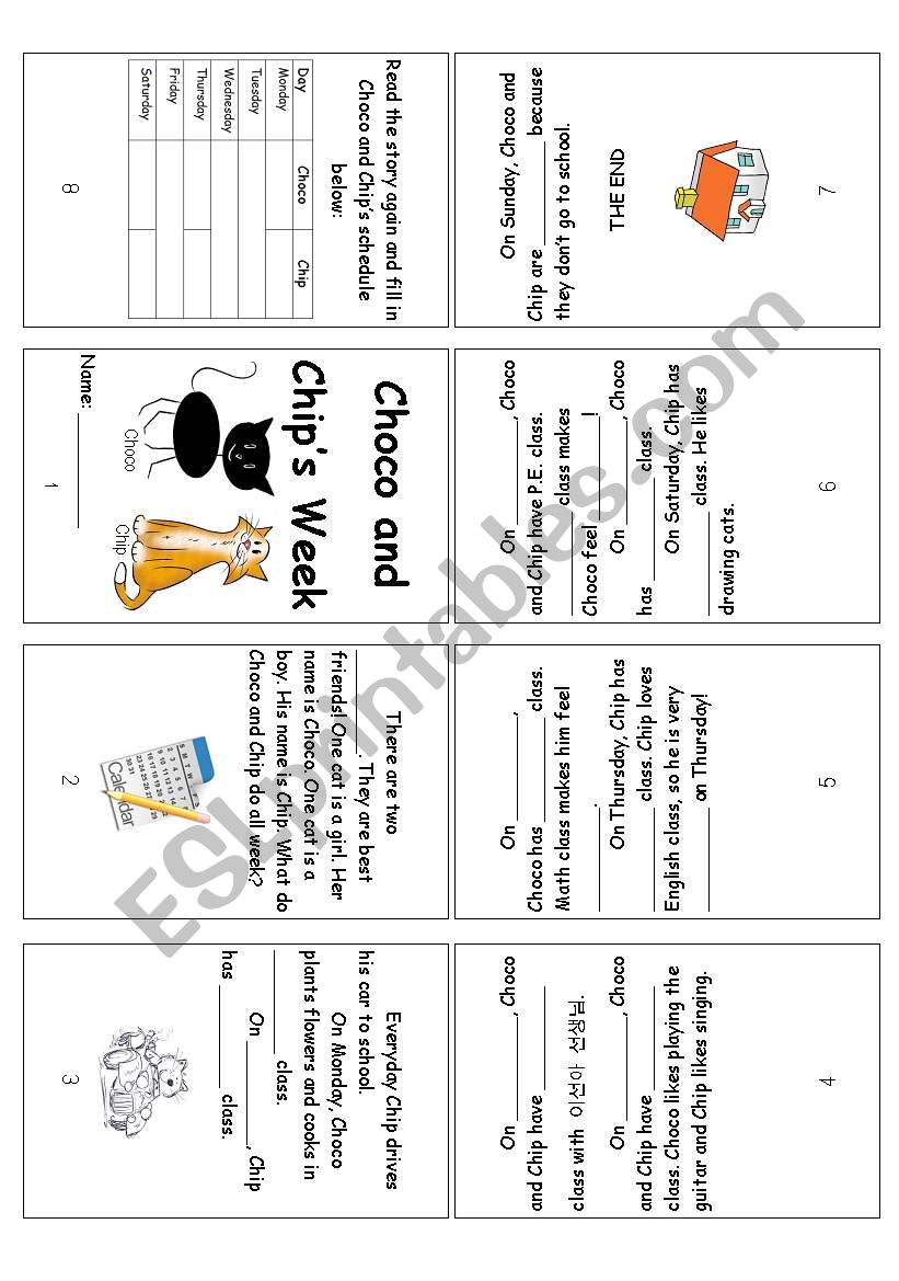 Mini book worksheet