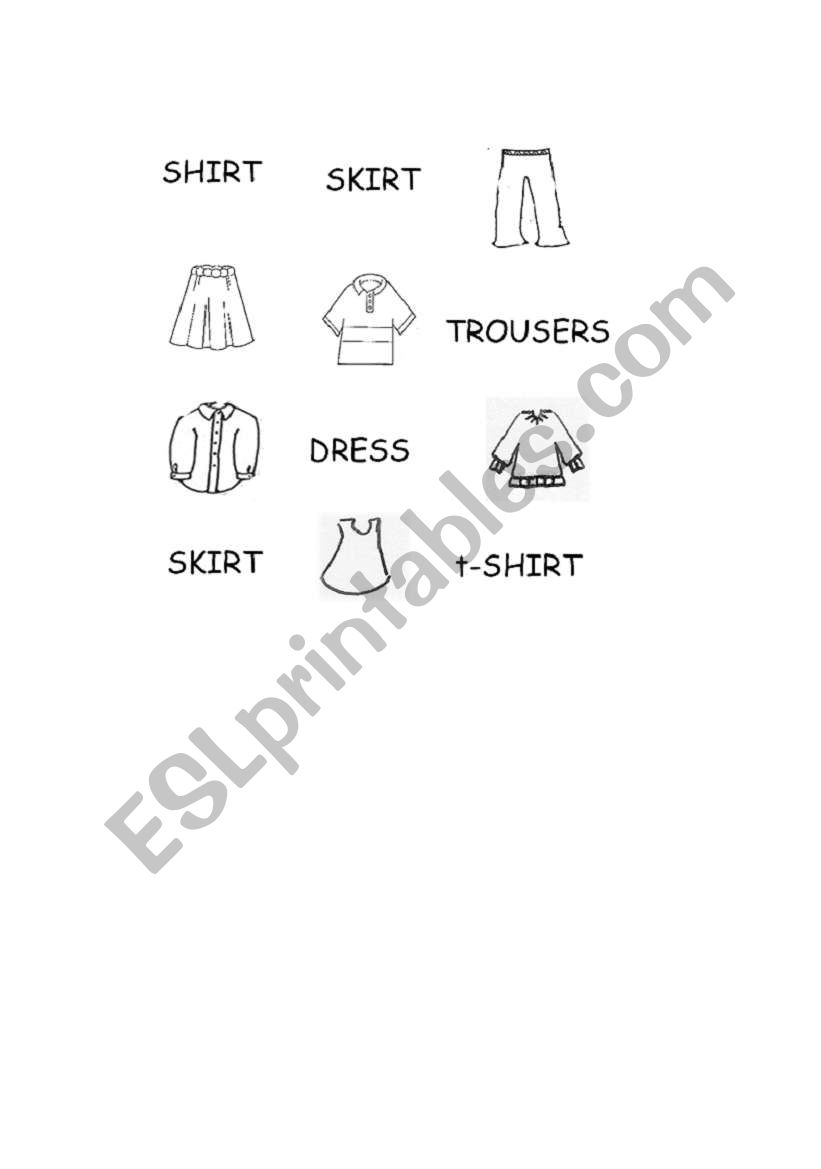 clothes worksheet