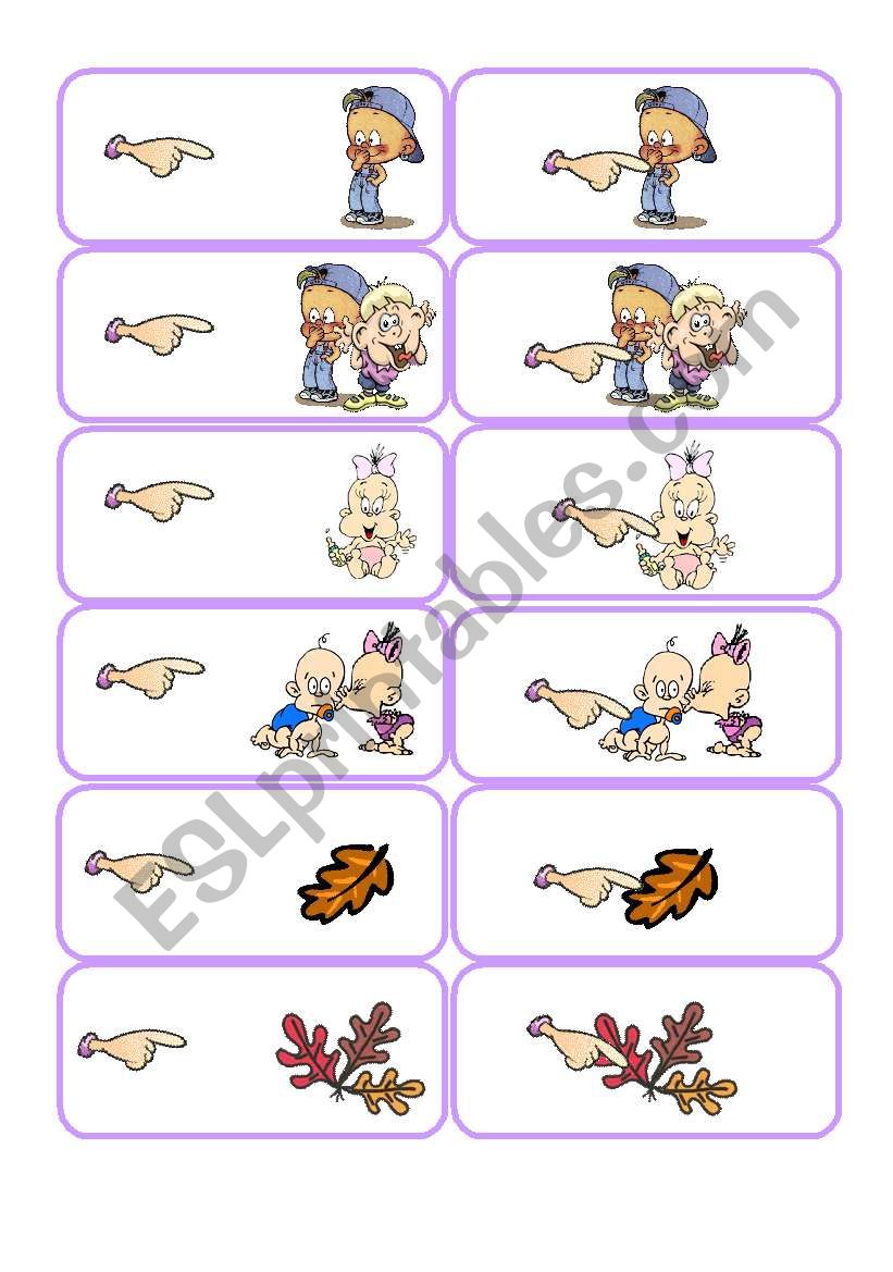 Demonstratives and (ir)regular plural - Set 3/4