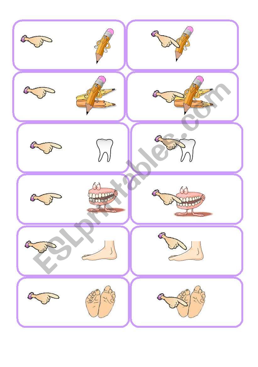 Demonstratives and (ir)regular plural  - Set 2/4