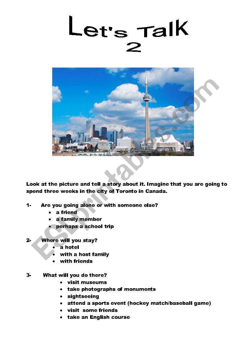 Lets Talk 2 worksheet