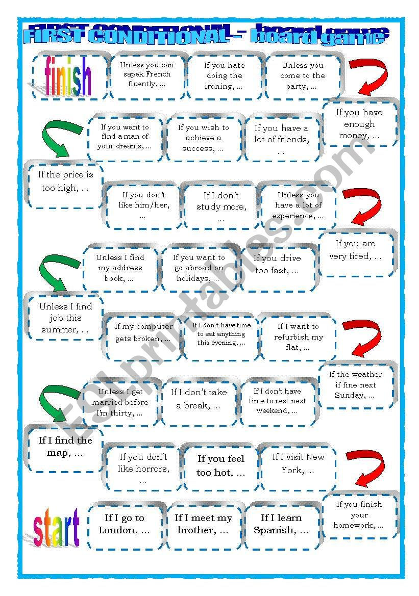 Conditional Type 1 board game 