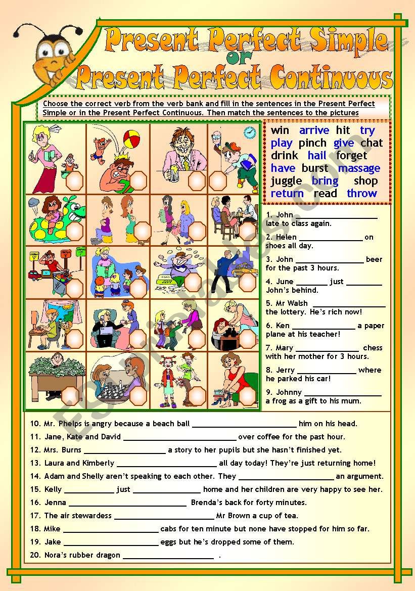 PRESENT PERFECT SIMPLE OR PRESENT PERFECT CONTINUOUS & KEY