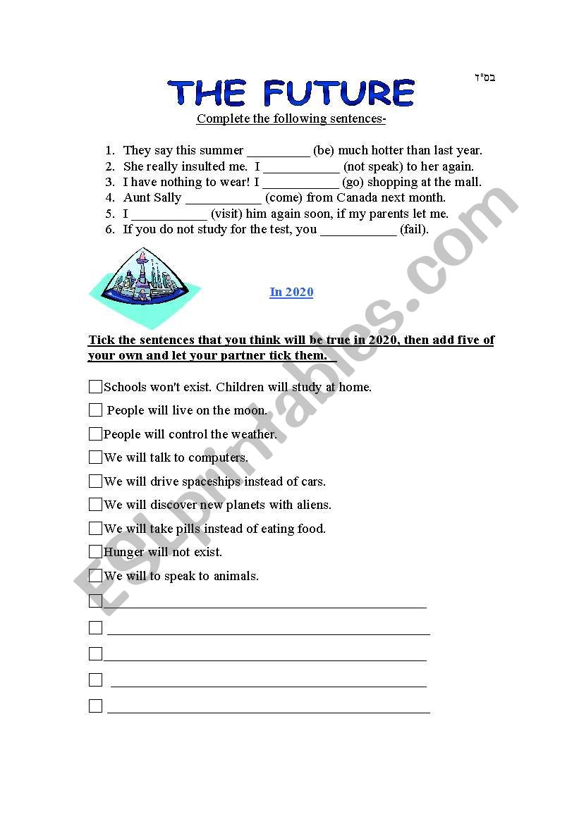 The Future Tense worksheet