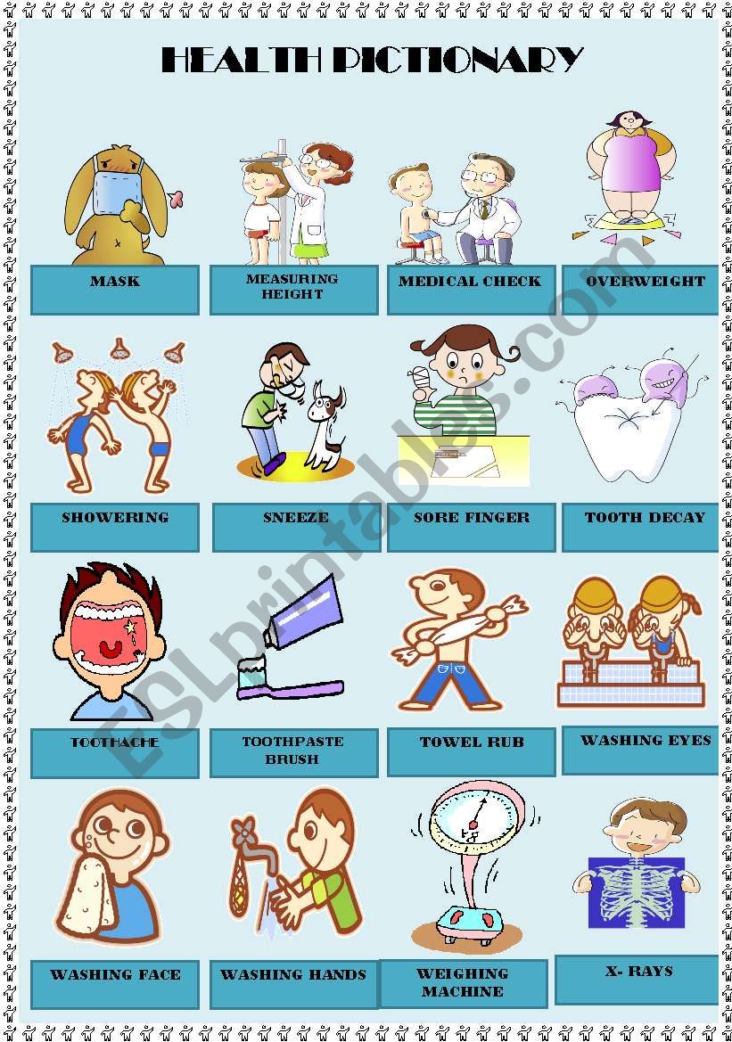 HEALTH PICTIONARY 2 worksheet