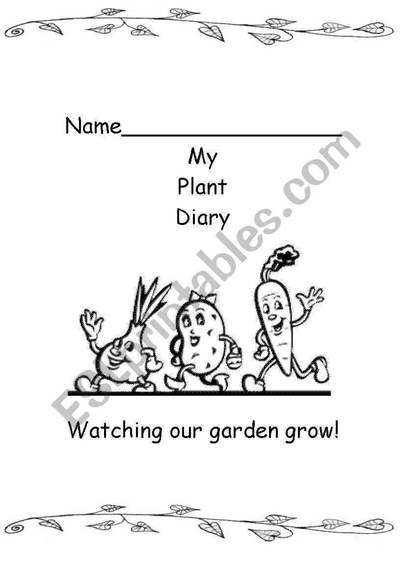 Plant Diary worksheet