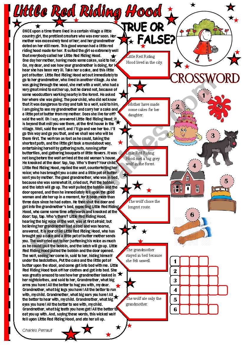 LITTLE RED RIDING HOOD worksheet