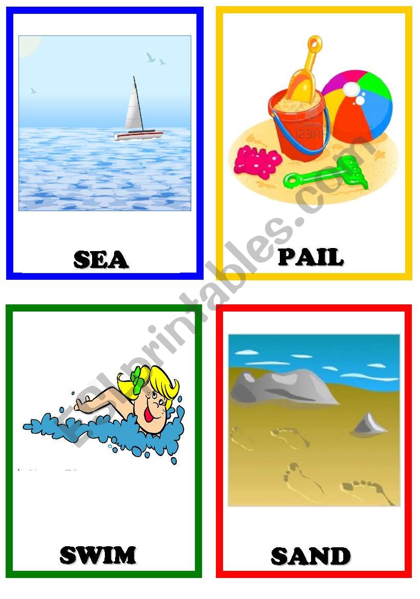 Summer flashcards 2/3 worksheet