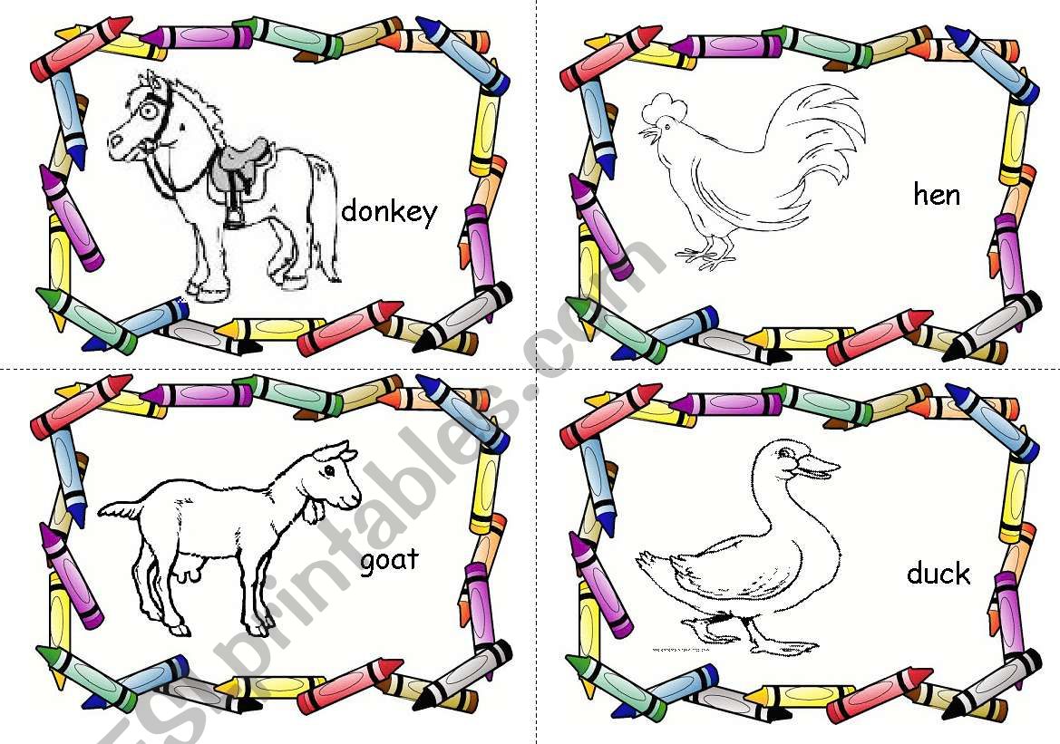 Farm animal Colouring Part 2 worksheet
