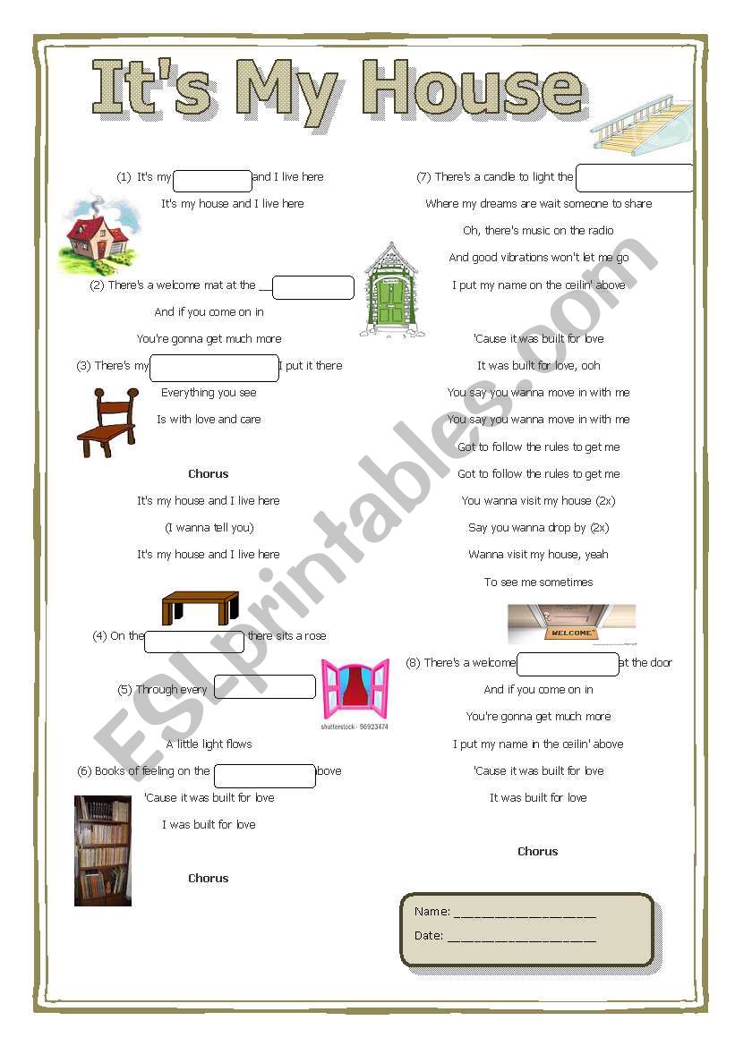 The House worksheet