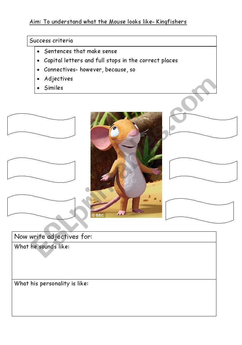 Describe the mouse from the Gruffalo