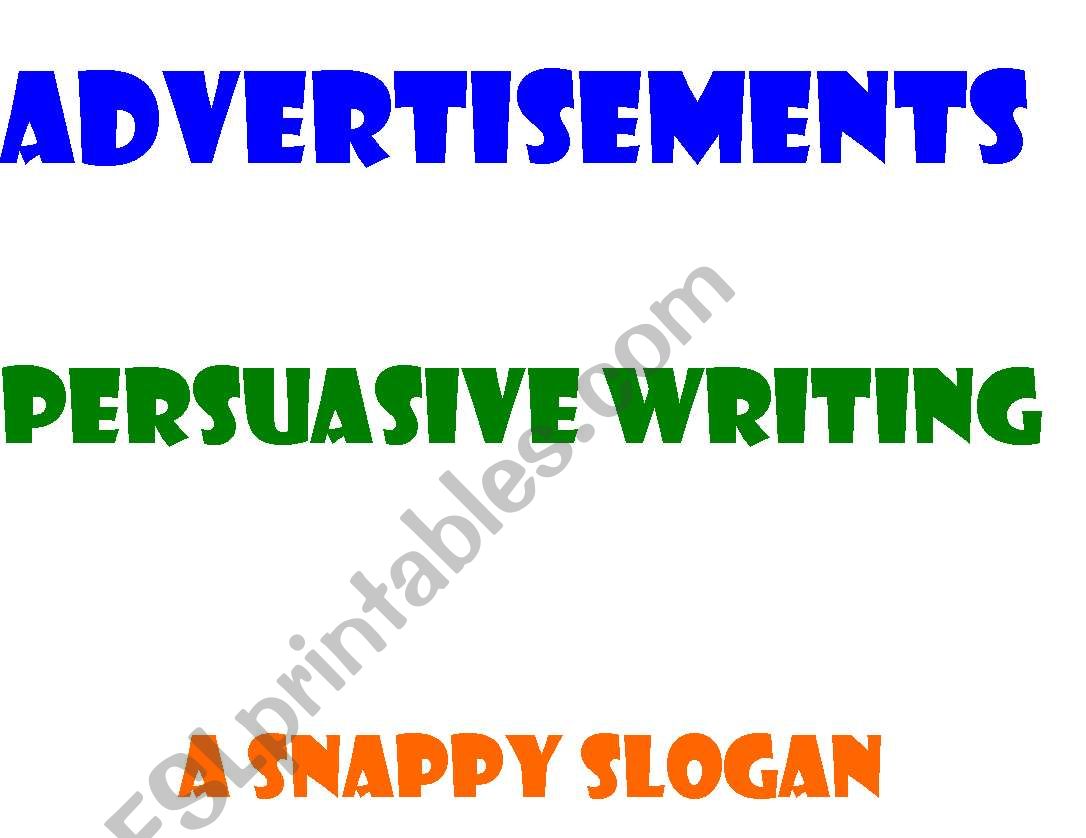 Advertisements worksheet