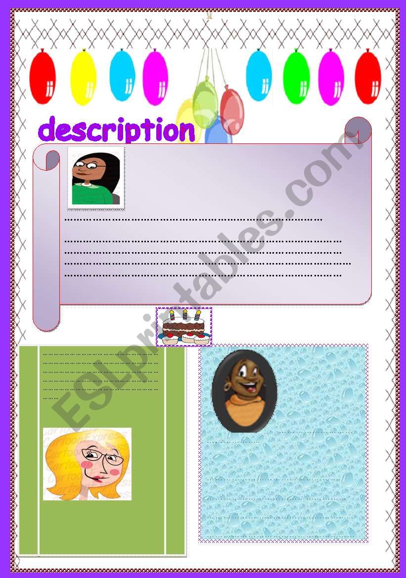 describing women worksheet