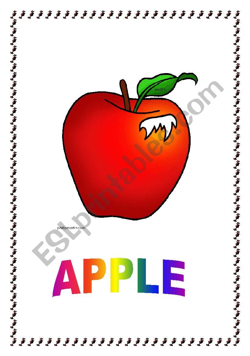 FRUIT FLASHCARDS SET II worksheet