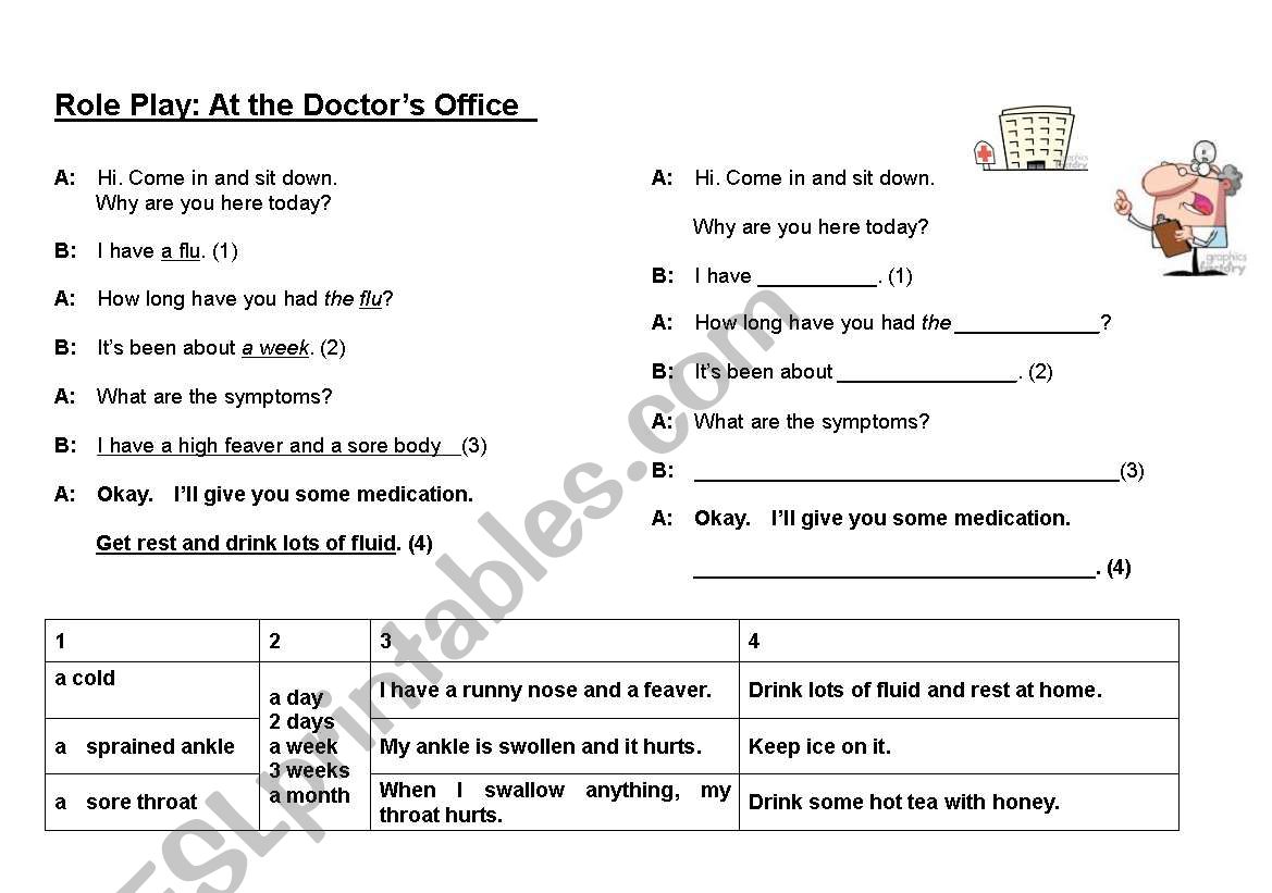 Role Play worksheet