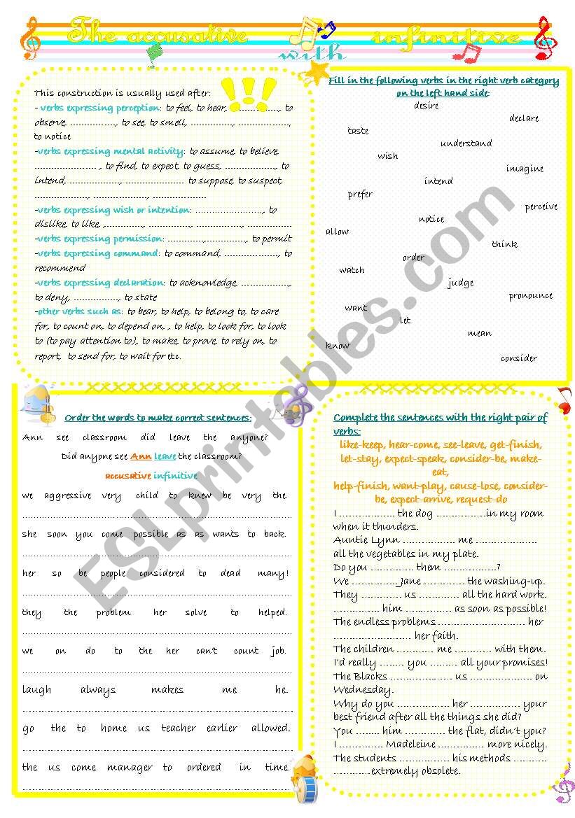 The accusative with infinitive