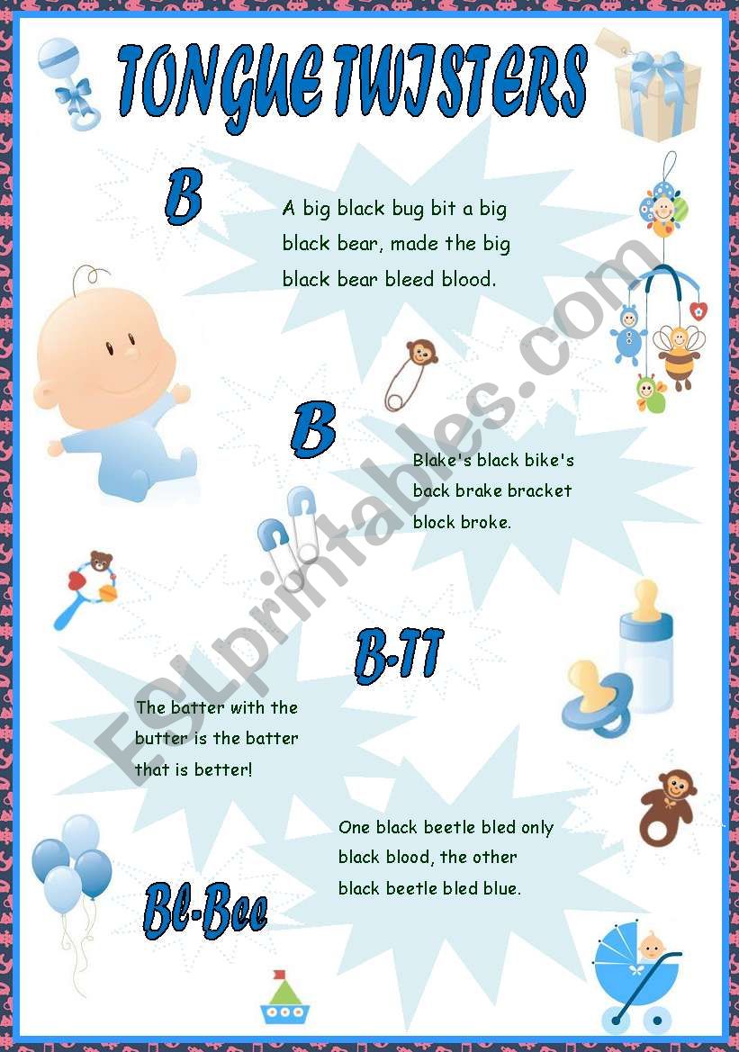 TONGUE-TWISTERS worksheet