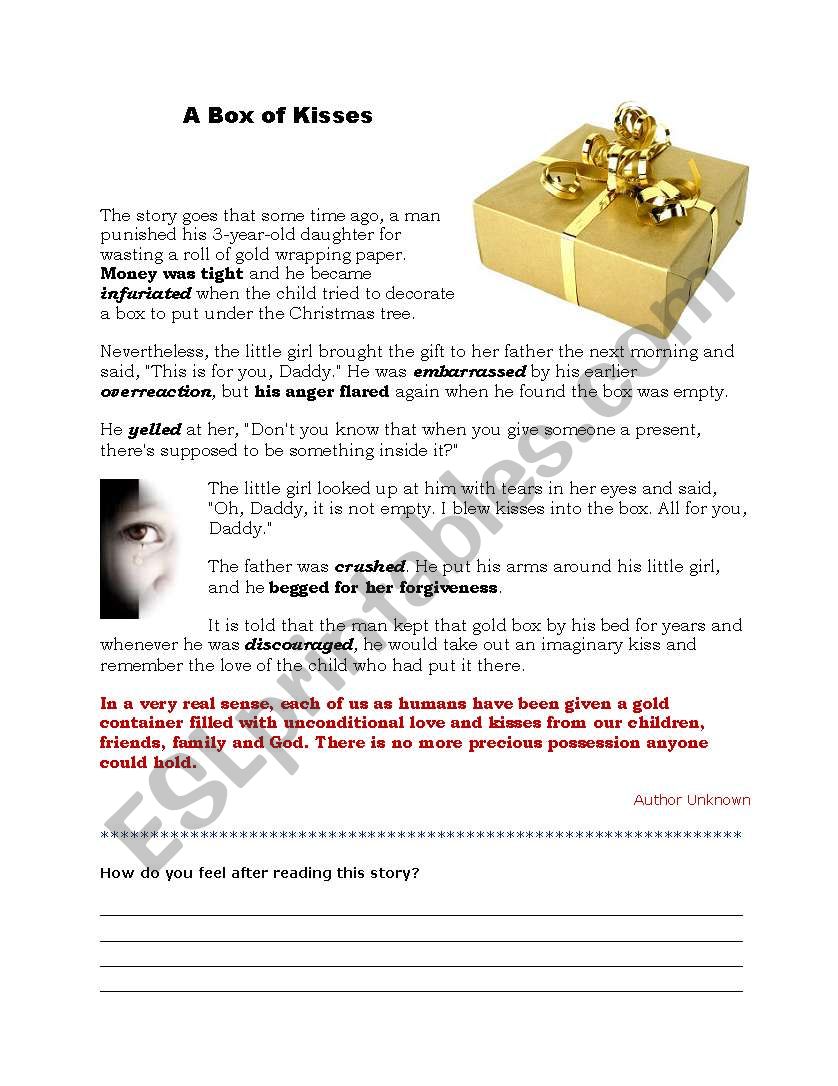 Fathers Day Comprehension worksheet