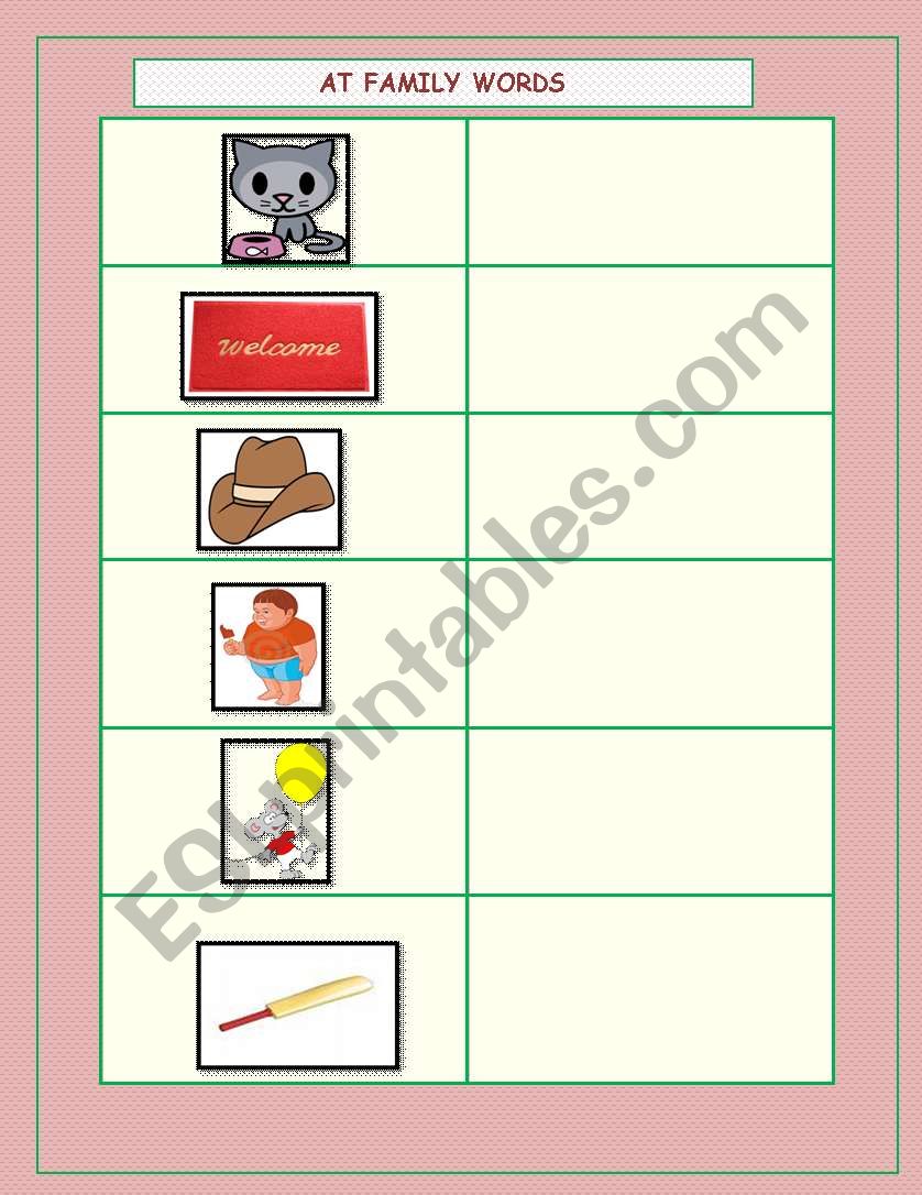 AT worksheet worksheet